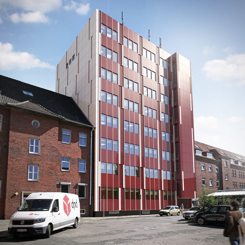 Stadthaus 1 Bremerhaven - Fassadenmodernisierung, Fertigstellung 2024